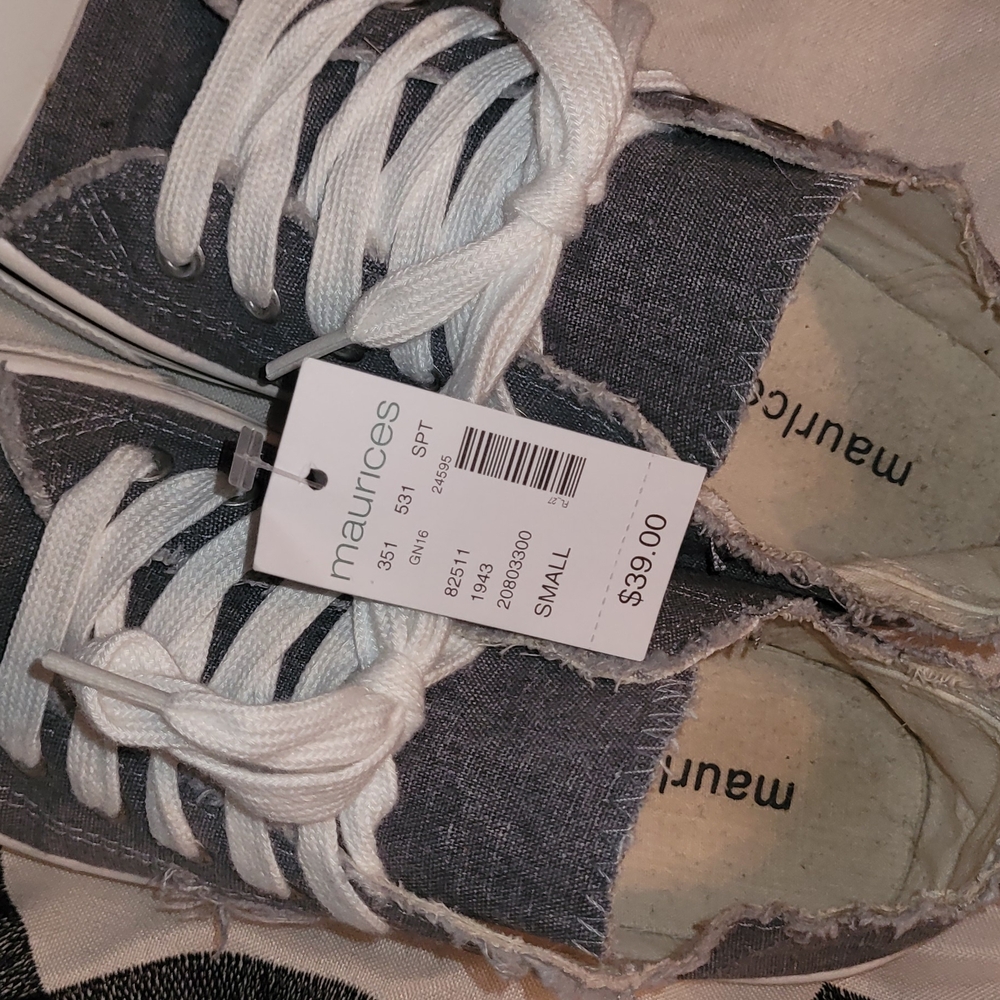 Maurices Gray Canvas Sneakers